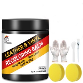 Teenanseen Leather Recoloring Balm, Medium Brown Leather Paint for Furniture, Leatherite Leathers Balm Restorer Scratch Repair, Leathers Dye Brown for Couch, Car Interior, Cat Scratches