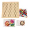 Wooden Peg Board Game DIY Mushroom Nails Jigsaw Puzzle Preschool