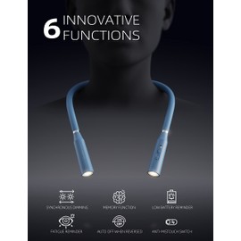 CREN Neck Light for Reading in Bed, Rechargeable Book Reading Light Around Your Neck, Flexible Arm-Neck Lights for Crafts, Reading, Camping, Repairing