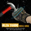 HANDLANDY Fingerless Work Gloves for Men, Padded Mechanics Gloves, Grip