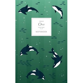 Orca Notebook - Ruled Pages - 5x8 - Premium: (Emerald Edition) 96 ruled/lined pages (5x8 inches / 12.7x20.3cm / Nearly A5)
