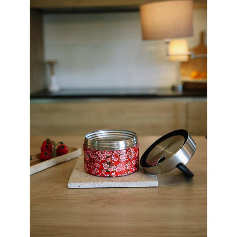 QWETCH - Stainless Steel Lunch Box with Handle - Red