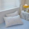 Blue White Duvet Cover Set Queen Size with Cute Blue