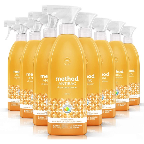 Method Antibacterial All Purpose Cleaner, Citron, 28 Ounce, (8 Count)