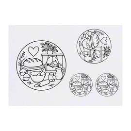Azeeda 4 x 'Bäckerei Liebe' Temporäre Tattoos - Wasserfest, Hautfreundlich & Ungiftig · Transfers in Verschiedenen Größen (TO00086074)