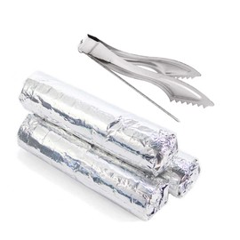 NKlaus 3 rolls of incense charcoal 33mm quick ignition and charcoal tongs for incense burner 40644