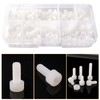 Lyeteung 90 Sets 6 Sizes M4 Nylon Plastic Screws and
