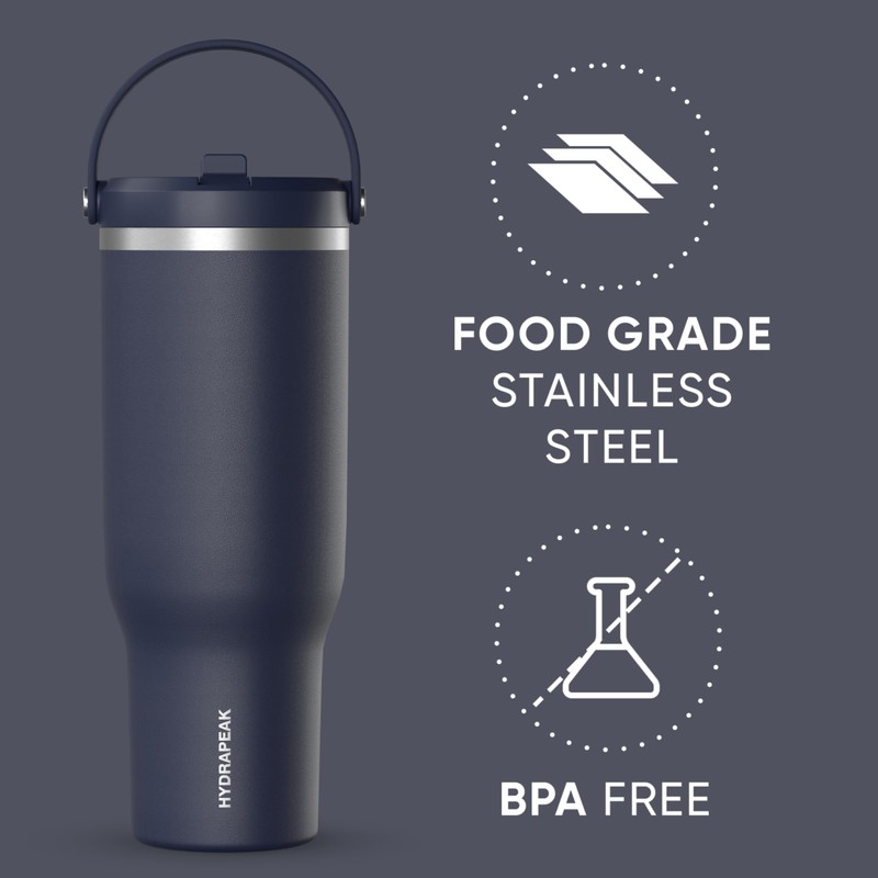 Hydrapeak Nomad 40 oz Tumbler with Handle and Straw Lid,