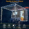 SFNDOU 33FT 100LED Solar Rope Lights Outdoor Waterproof, White Solar