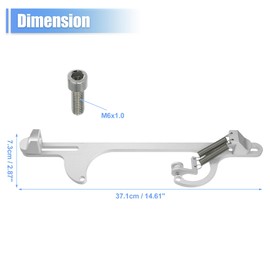 X AUTOHAUX X AUTOHAUX 1 Set Aluminum Alloy Throttle Cable Bracket Kit Adjustable Replacement for 4150 4160 Series Carburetor Silver Tone