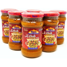 Rani Kebab Masala Paste for Meat Dishes 10.5oz (300g) Glass Jar, Pack of 5+1 FREE ~ No Colors | All Natural | NON-GMO | Vegan | Gluten Free | Indian Origin