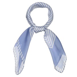 sourcing map Women's Square Scarf Headband Stripes Head Scarf Neckerchief, lightblue