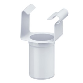 INEFA Drain pipe box-shaped, PVC-U NW68/DN50 white hanging nozzle, gutter accessories, easy installation, made in Germany