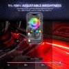 OPT7 Aura DreamColor Interior Light Strips, 4PC Double RGB-IC LED