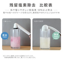 FUJIEI AIRY DROP AD-305 Chlorine Removal Cartridge for Water Purification Showerhead, 2 Pieces, Removes Chlorine Up To 50% or More