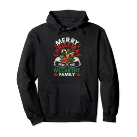 Mccarthy Family Christmas Party Costume Candy Cane Matching Pullover Hoodie