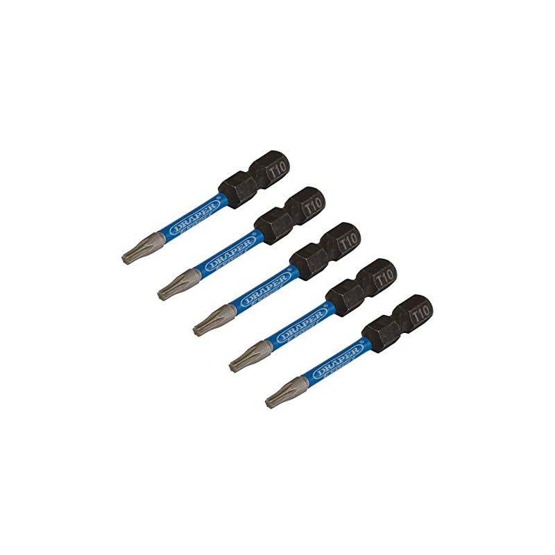 Draper 05649 TX-Star Impact Screwdriver Bits, T10 x 50mm (Pack