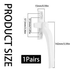 2-Pack Window Handle – Universal Window Handles for UPVC Windows, White Locking Replacement Handles, Left & Right Handed Fit, Durable & Easy to Install for Home & Office