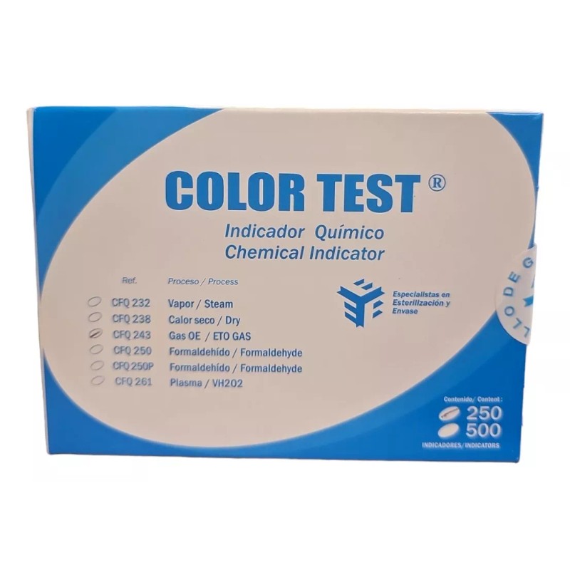 EEE Indicador Quimico Esterilización Con Vapor O Gas C/ 250
