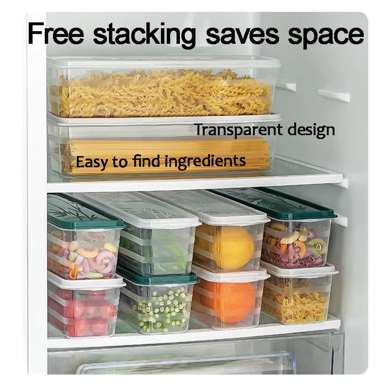Xusxes Pack of 3 Food Storage Containers Spaghetti Storage Boxes