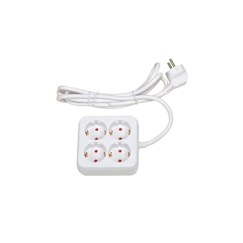 Schuko Socket Strip 4 Sockets without Switch 3 m 3G