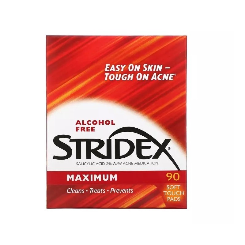 Stridex, 2 PACK, Maximum, Alcohol Free, 90 Soft Touch Pads