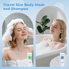 HAIFOTRVA Travel Size Shampoo and Body Wash Bulk Pack of 50,Individually Wrapped 30ml/1 fl oz Small Size Hotel Supplies Portable Toiletries Amenities Bulk for Guests,Travel,Homeless,Charity