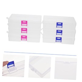 KICHOUSE 6pcs Cosmetic Storage Box Dryer Clear Storage Case Drawer Storage Bins Boxes Small Storage Baskets Jewelry Organizer for Drawer DIY Craft Storage Stackable Holder Containers Pp