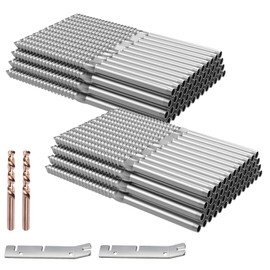 BLIKA 100 Pack T316 Stainless Steel Black Right&Left Handed Thread Swage Lag Screws for Wood Posts, 1/8" Cable Railing Kit, Wire Railing Kit for Decks with Wrench, Deck Stair Cable Railing Hardware