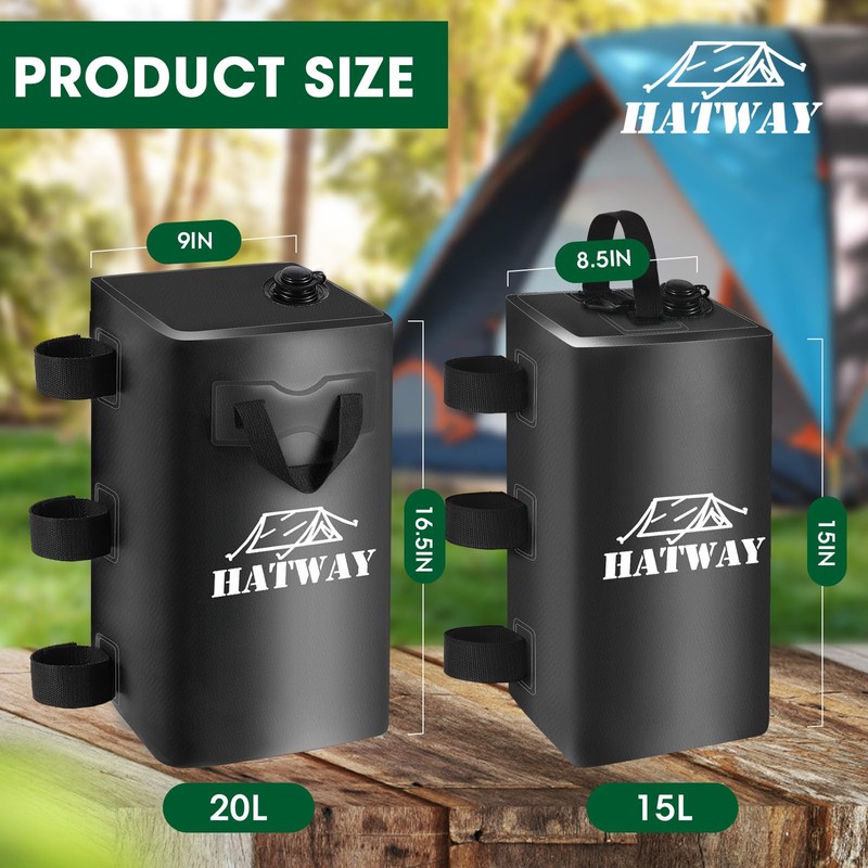 Hatway Canopy Weights,176 LBS Water Bag Set of 4 Leg