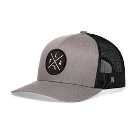 HAKA FLA Hat, Florida State Trucker Hat, Mesh Outdoor Hat for Men & Women, Adjustable Snapback Baseball Cap, Golf Hat Gray/Black