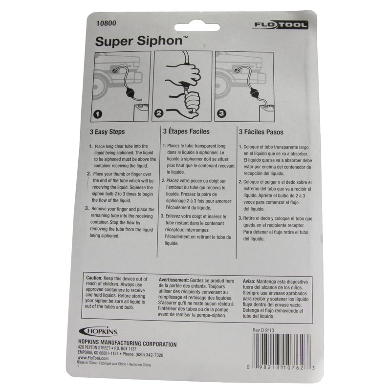 FloTool 10800/6 Super Siphon with Clear Tube
