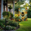 Spring Summer Bee Sunflower Floral Garden Flag 12x18 Inch Double