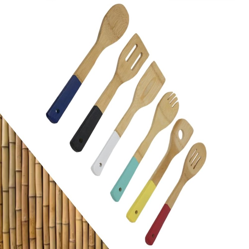 Set de 6 Utensilios de cocina de madera, Good &
