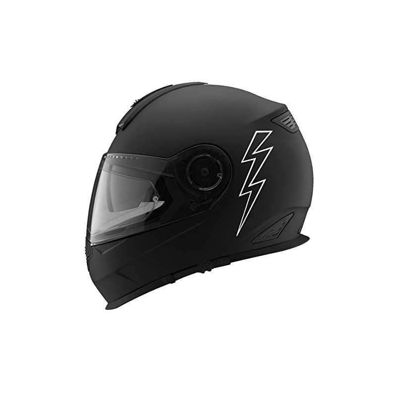 Lightning Bolt Silhouette Auto Car Racing Motorcycle Helmet Decal -