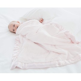 Little Giraffe Luxe Stroller Baby Blanket, Pink, 29" x 35"