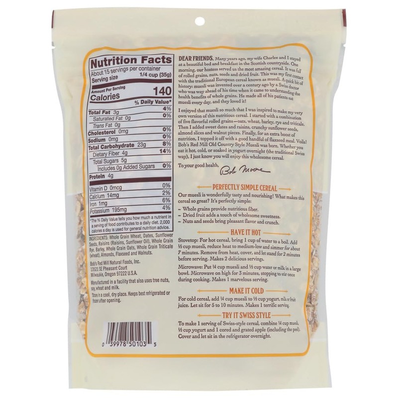 Bob's Red Mill Old Country Style Muesli Whole Grain Cereal
