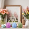 MTLEE 3 Pcs Easter Egg Flameless Candles 3 Color Scented