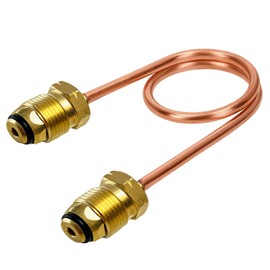 MCAMPAS 15 Inch High flow Copper Propane Gas Pigtail POL x POL 7/8" HEX