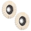 2Pcs 5in Grinding Disc Wave Shape Wool Felt Polishing Wheel