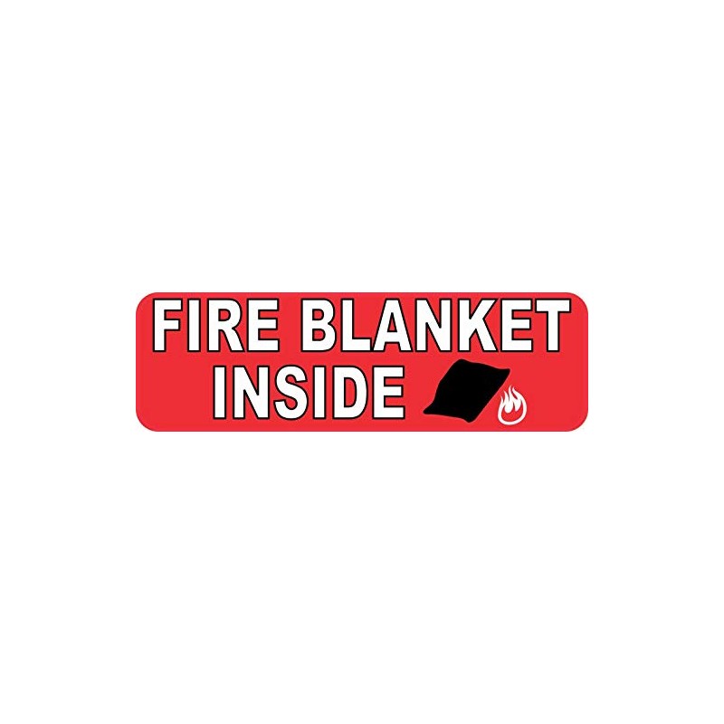 StickerTalk Fire Blanket Inside Vinyl Sticker, 10 inches by 3