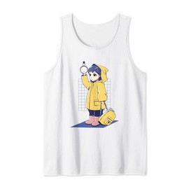 Anime Girl Raincoat Rain Backpack Bus Japanese Tank Top