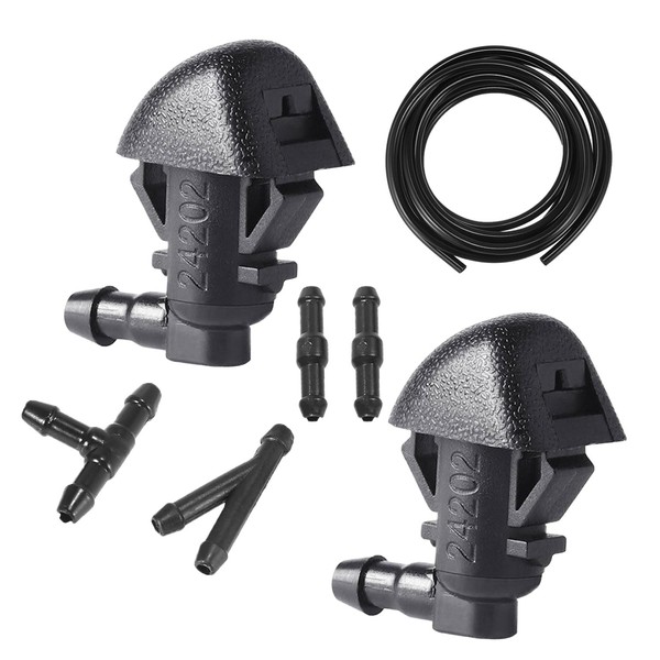 UpAmcarker 76810-TK8-A01 2Pcs Front Windshield Washer Nozzle Compatible with H-onda