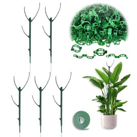 5pack Adjustable Plant Support Pole – Stackable Indoor/Outdoor Support Pole with Clamps, Suitable for Supporting Monstera and Climbing Plants, Garden Accessories, Perfect Replacement for Plant Stakes