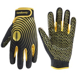 HANDLANDY Mens Football Gloves, Sticky Wide Receiver Gloves for Adult & Youth Best Gift