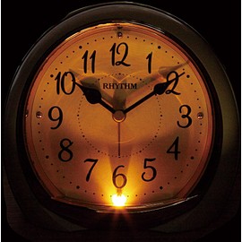 RHYTHM 8RE665SR13 Alarm Clock Analog Continuous Second Hand Light Electronic Sound Alarm Pink Metallic RHYTHM Reflex R665