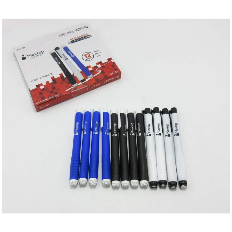Borrador Tipo Lápiz Nextep Clic/Retráctil C/12