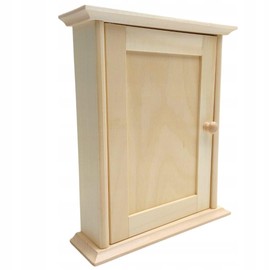 Wooden World - Wooden key cabinet with door key house 6 hooks