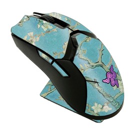 MightySkins Glossy Glitter Skin Compatible with Razer Viper Ultimate - Almond Blossom | Protective, Durable High-Gloss Glitter Finish | Easy to Apply and Change Styles | Made in The USA