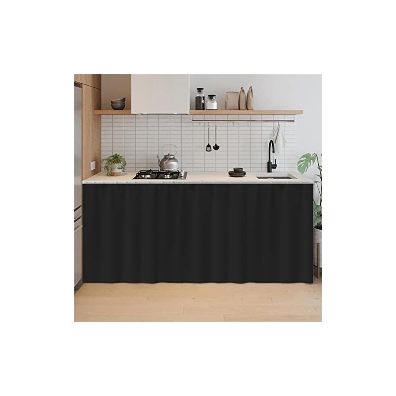 SK Studio Short Curtains for Kitchen, Privacy Cabinet Curtain Dust-Proof